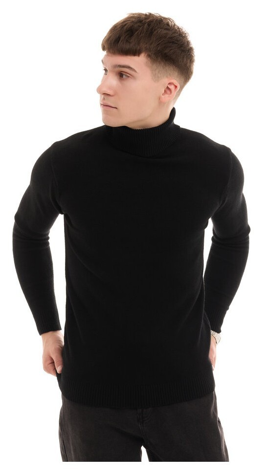 Чоловічий гольф Pobedov Neck. Чорний гольф для чоловіків осінній весняний, укр, укр