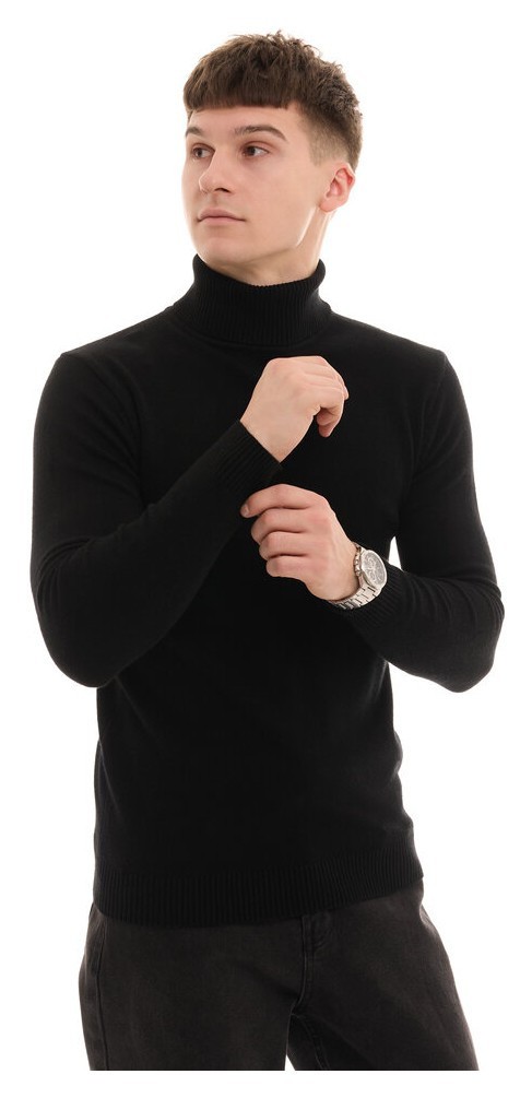 Чоловічий гольф Pobedov Neck. Чорний гольф для чоловіків осінній весняний, укр, укр