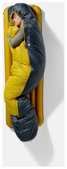 Спальний мішок Rab Neutrino (-6°C) Left Zip, Regular, Graphene/Dark Pollen