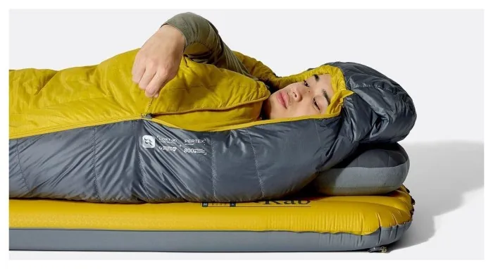 Спальний мішок Rab Neutrino (-6°C) Left Zip, Regular, Graphene/Dark Pollen
