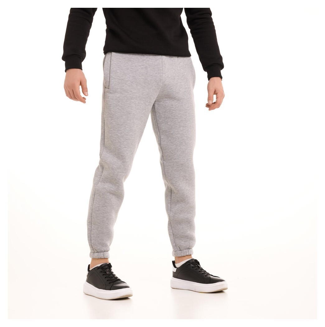 Чоловічі штани джогери з кишенями сірий меланж Pobedov 007 ЗИМА, укр, укр