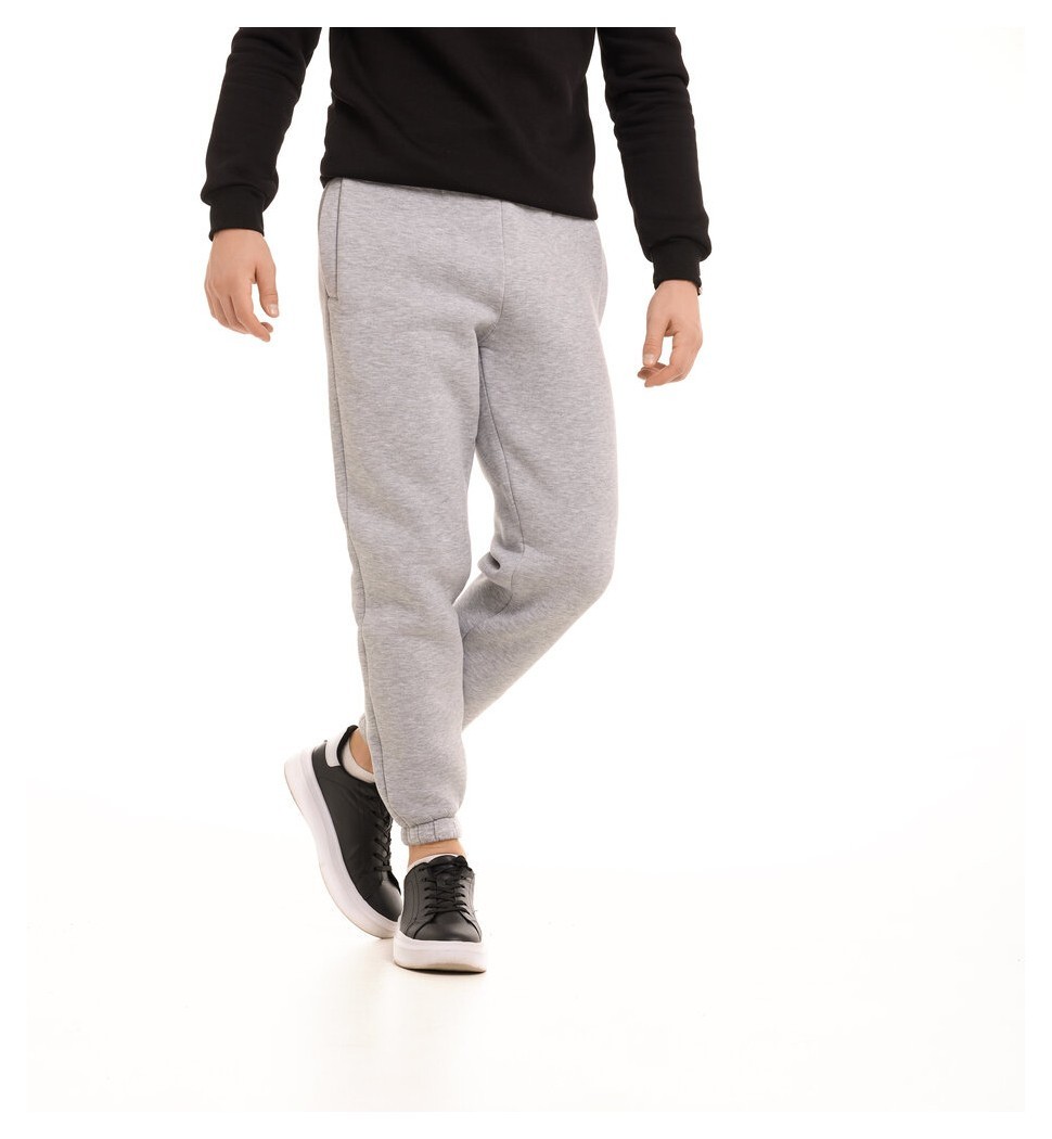 Чоловічі штани джогери з кишенями сірий меланж Pobedov 007 ЗИМА, укр, укр