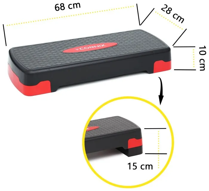 Степь-платформа 2-ступенчатая Cornix 68 х 28 х 10-15 см XR-0190 Black/Red
