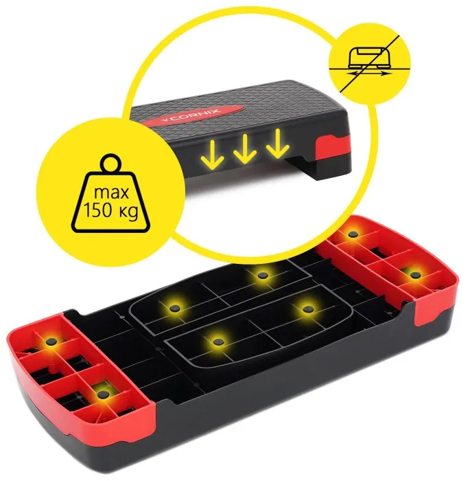 Степь-платформа 2-ступенчатая Cornix 68 х 28 х 10-15 см XR-0190 Black/Red