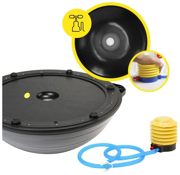 Балансувальна платформа (півсфера) Cornix Bosu Ball 58 см з еспандерами XR-0455 Grey