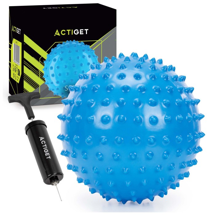 М'яч для пілатесу, йоги, реабілітації Actiget 20 см масажний ACT0152 Blue