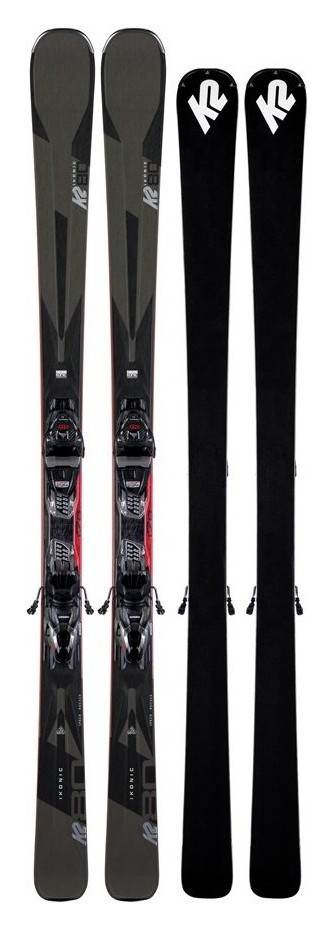 Лежи горные (комплект) K2 IKONIC 80+M3 12 TCX LIGHT QKCLK 177см Grey/black (10D0007.142.1+10D1003.142.1)