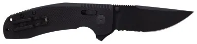 Розкладний ніж SOG TAC XR, Black/Partially Serrated