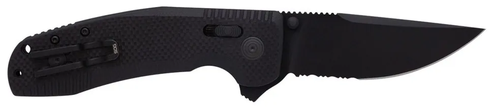 Розкладний ніж SOG TAC XR, Black/Partially Serrated (SHM_SOG 12-38-03-41)
