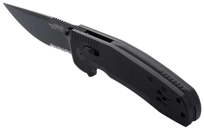 Розкладний ніж SOG TAC XR, Black/Partially Serrated