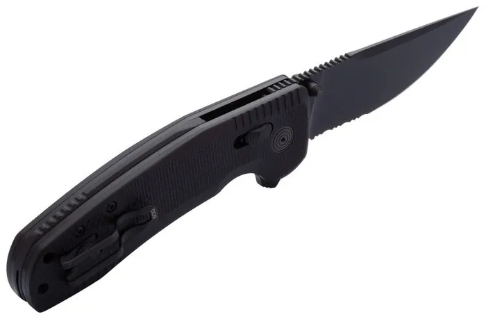 Розкладний ніж SOG TAC XR, Black/Partially Serrated