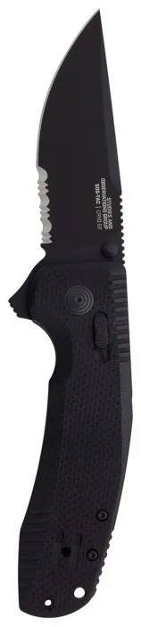 Розкладний ніж SOG TAC XR, Black/Partially Serrated