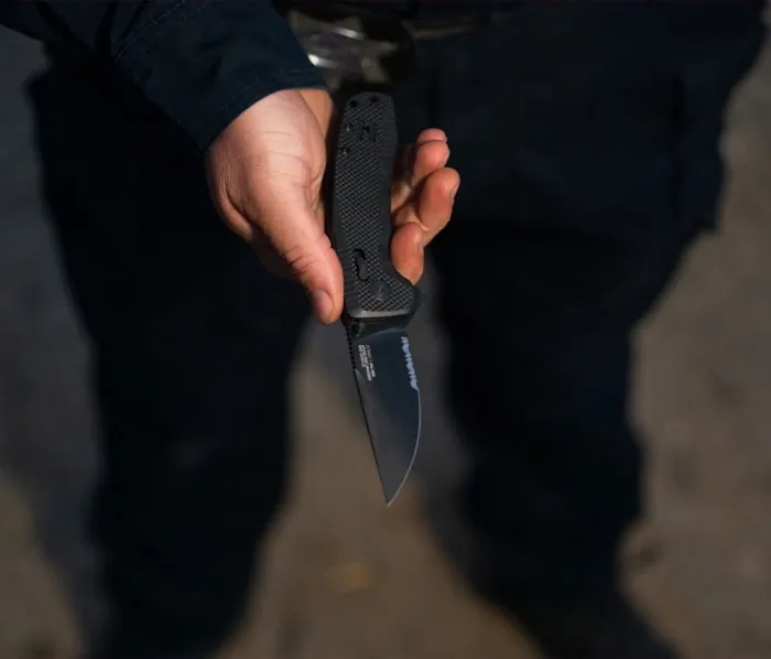 Розкладний ніж SOG TAC XR, Black/Partially Serrated