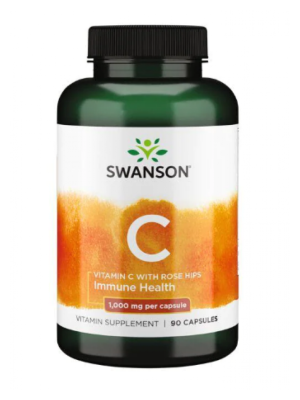 Vitamin C with Rose Hips 1000 mg - 90 caps (Поврежденная банка)