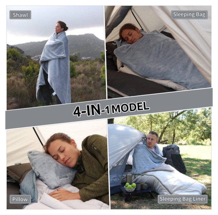 Спальный мешок - подушка Naturehike CNK2300SD022, светло-серый