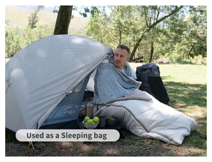 Спальный мешок - подушка Naturehike CNK2300SD022, светло-серый