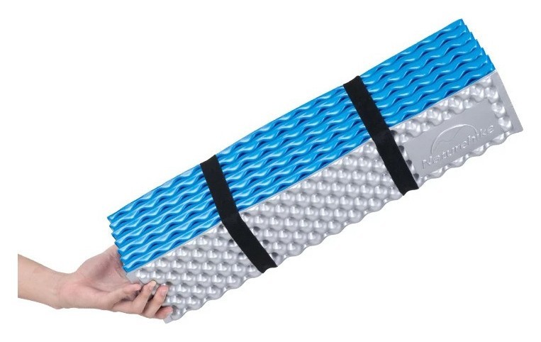 Килимок туристичний складаний одномісний IXPE Naturehike NH19QD008 з алюмінієвою плівкою, 185x56x1.8 см, жовтий для походів