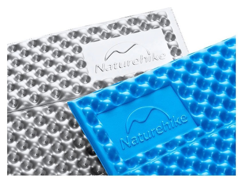 Килимок туристичний складаний одномісний IXPE Naturehike NH19QD008 з алюмінієвою плівкою, 185x56x1.8 см, жовтий для походів