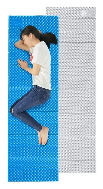 Килимок туристичний складаний одномісний IXPE Naturehike NH19QD008 з алюмінієвою плівкою, 185x56x1.8 см, жовтий для походів