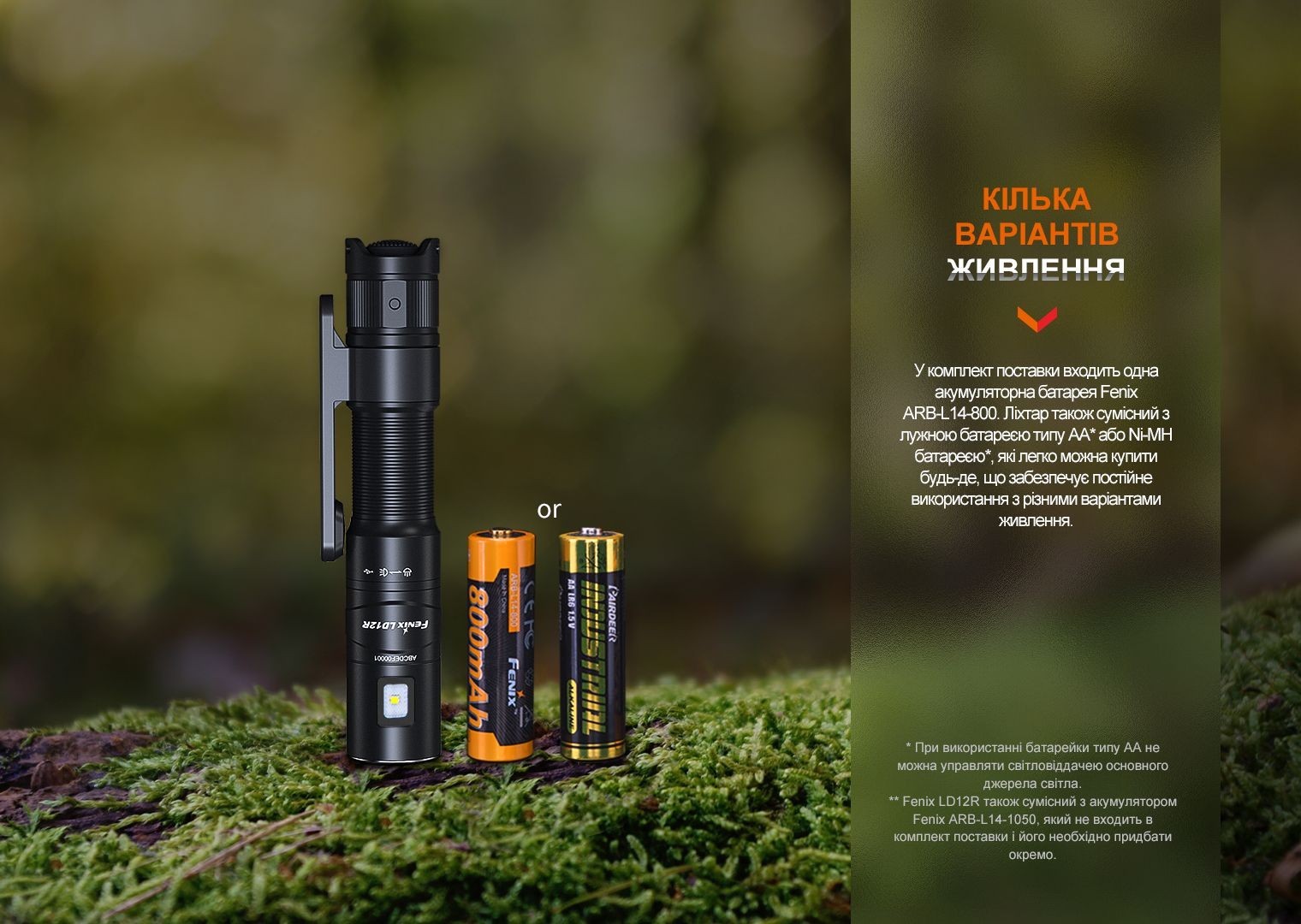 Ліхтар ручний Fenix LD12R, укр, укр