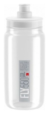 Фляга Elite Fly прозрачная с серым лого 550 ml