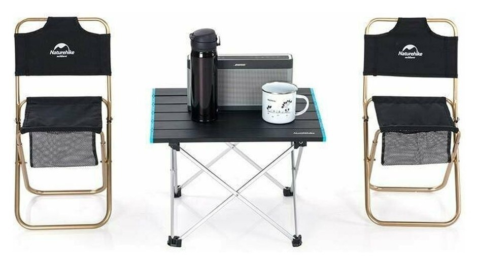 Стіл розкладний Naturehike NH19Z008-Z, алюміній, Розмір L, сірий