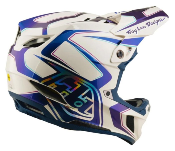 Велосипедный шлем TLD D4 COMPOSITE HELMET; FLARED [WHITE/INDIGO] L
