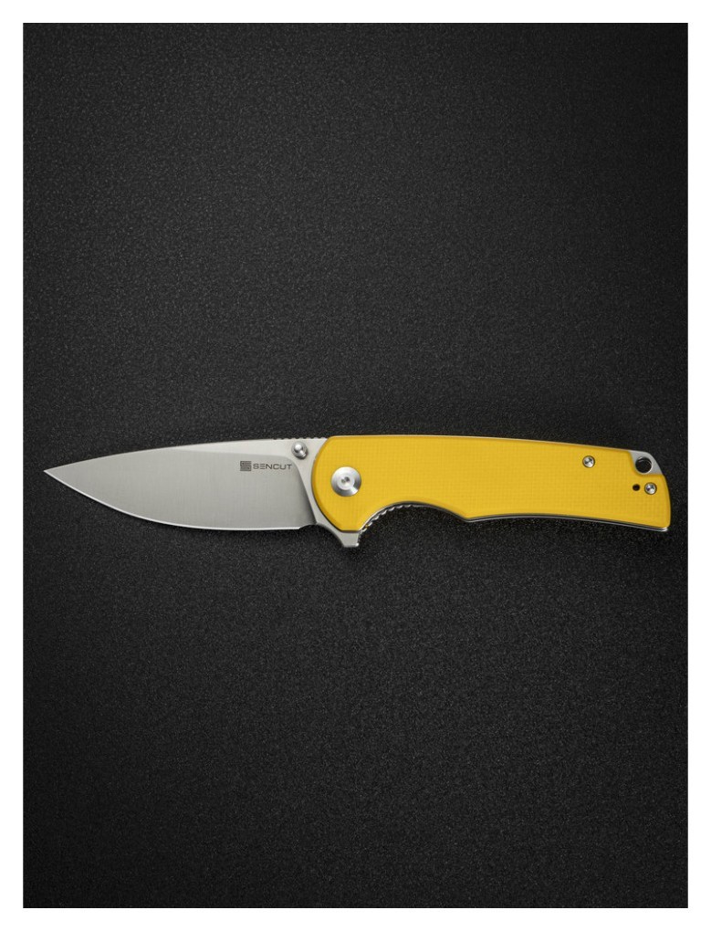 Ніж складаний туристичний Sencut Praktisk, (9.1 см) 9Cr18MoV / G10 жовтий, укр, укр