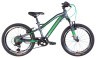 Велосипед AL 20" Formula BLACKWOOD AM Vbr рама-2022 (темно-сріблястий із зеленим), укр