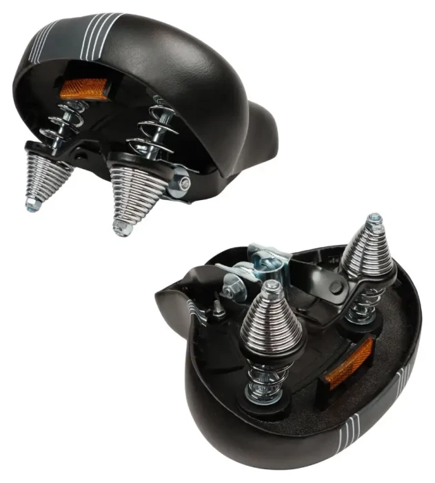 Сідло з замком 250*230 мм посилене AZ-0112 чорно-сiрий з бiлим