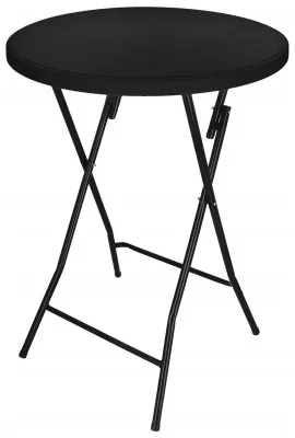Стол садовый кейтеринговый Springos 80 см круглый, складной GF0110 Black