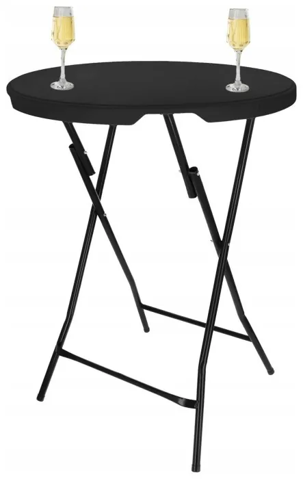 Стол садовый кейтеринговый Springos 80 см круглый, складной GF0110 Black