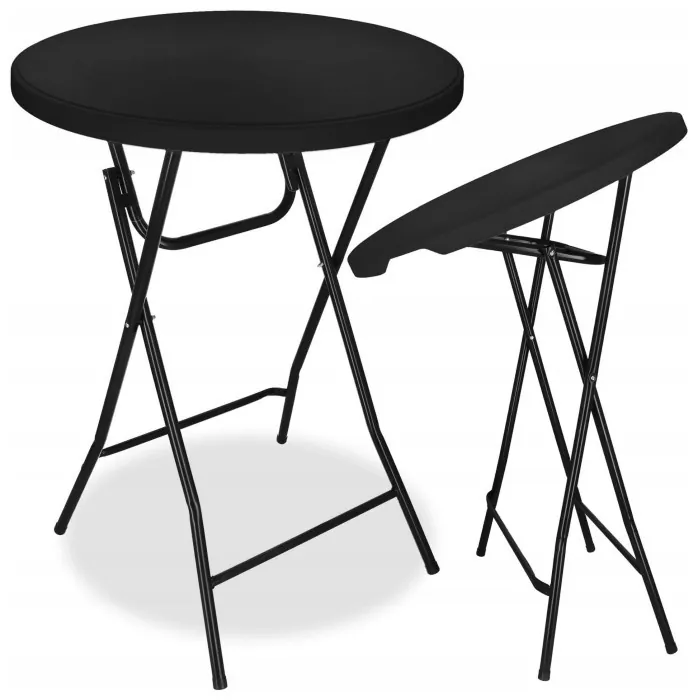 Стол садовый кейтеринговый Springos 80 см круглый, складной GF0110 Black