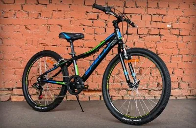 Велосипед підлітковий 24" Spelli Active Boy (2025) Black-Blue