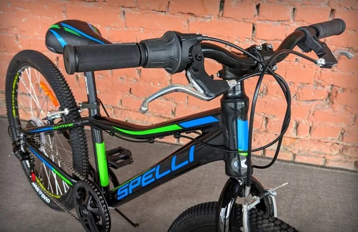 Велосипед підлітковий 24" Spelli Active Boy (2025) Black-Blue