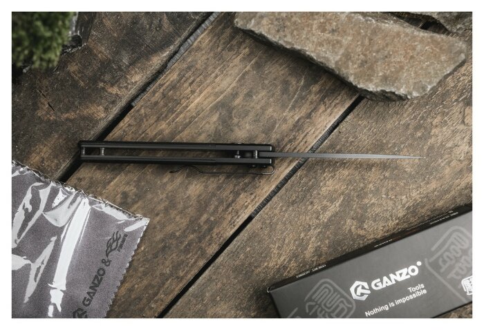 Ніж складаний Ganzo G721-B чорний клинок, укр, укр