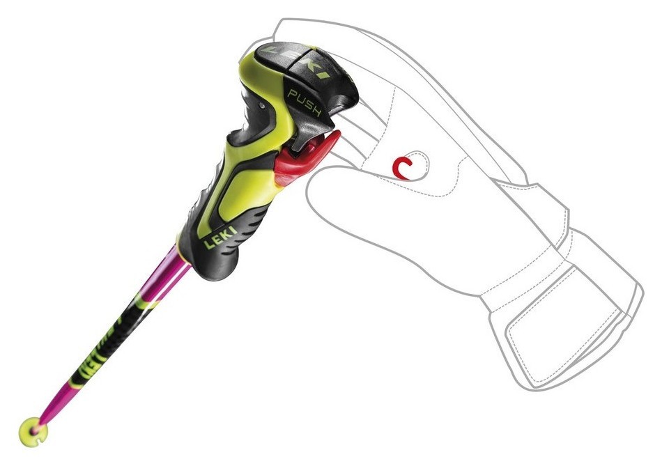 Палки для горных лыж для подростков Leki WCR LITE SL 3D 100см Neon pink/black/neon yellow (65065852-WRH)