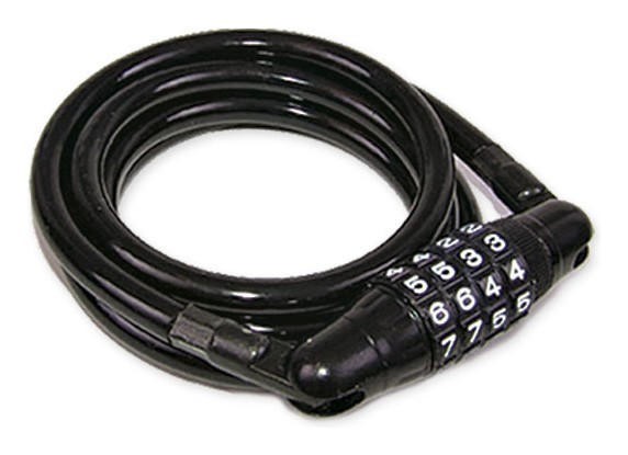 Замок для велосипеда тросовий Cycledesign Number Lock Black (CDLK0001), укр