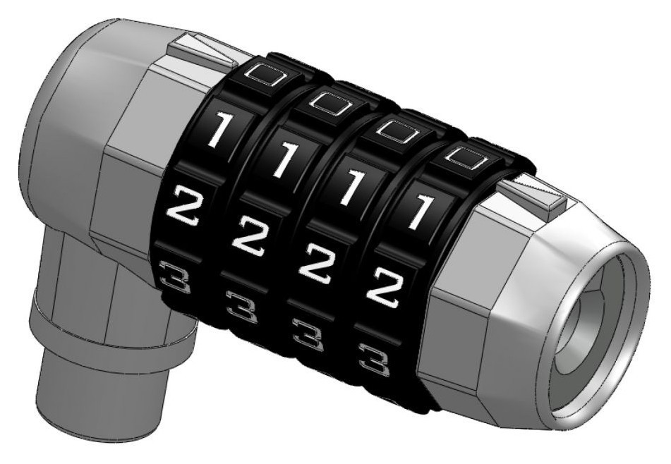 Замок для велосипеда тросовый Cycledesign Number Lock Black (CDLK0001)