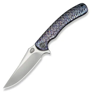 Нож складной туристический Weknife Dracarys, (9.1 см) Böhler M390 / титан 6AL4V пламенный