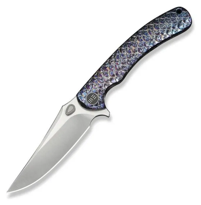 Нож складной туристический Weknife Dracarys, (9.1 см) Böhler M390 / титан 6AL4V пламенный