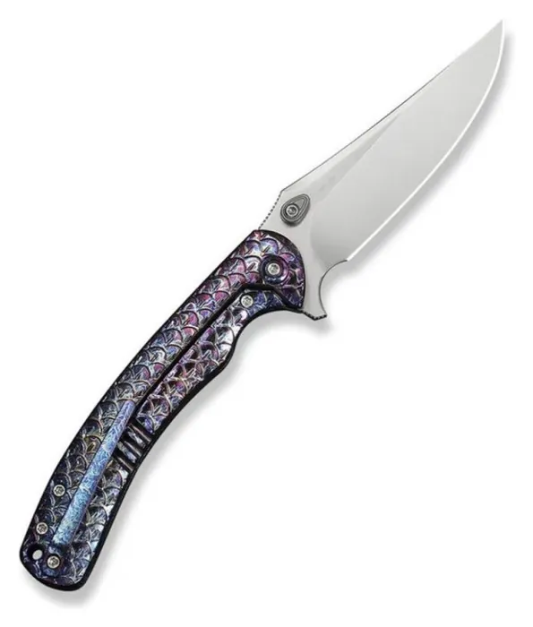 Нож складной туристический Weknife Dracarys, (9.1 см) Böhler M390 / титан 6AL4V пламенный