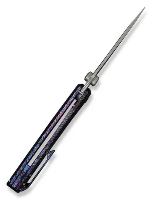 Нож складной туристический Weknife Dracarys, (9.1 см) Böhler M390 / титан 6AL4V пламенный