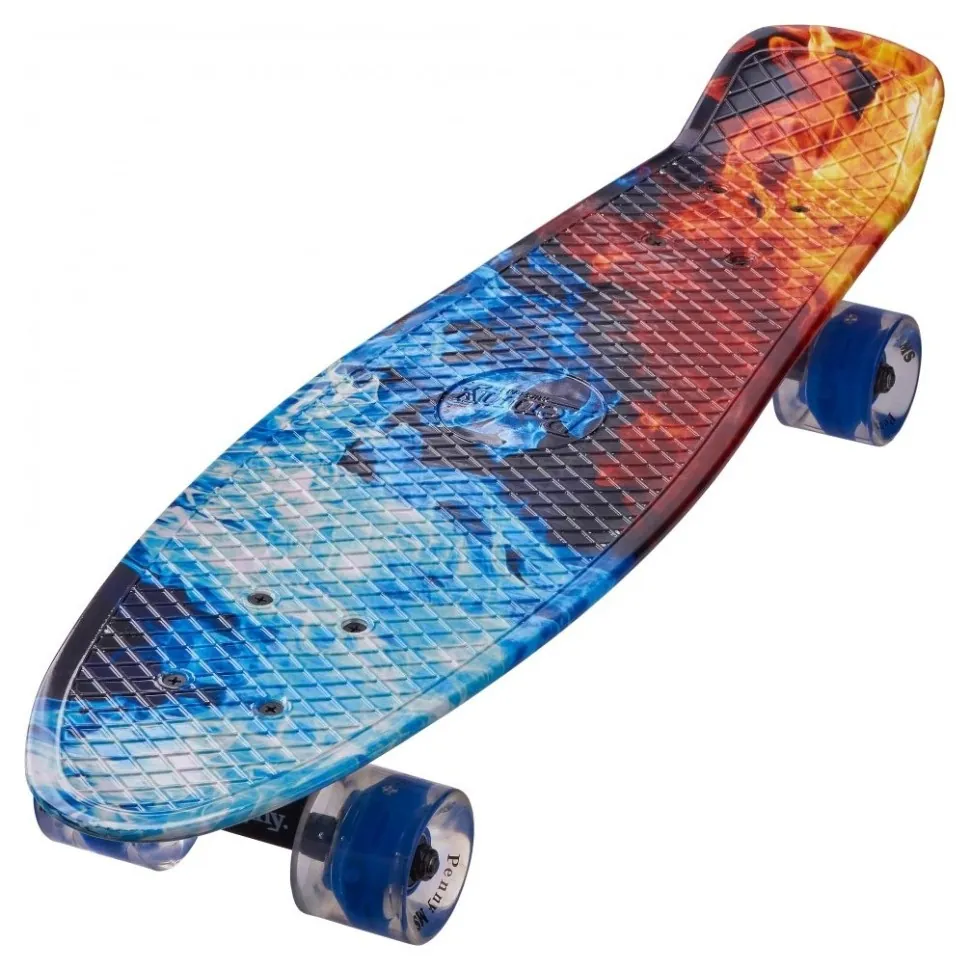 Penny Maraton Longboard 27, Вогонь та Лід (Рожевий) (Чорно-білий)