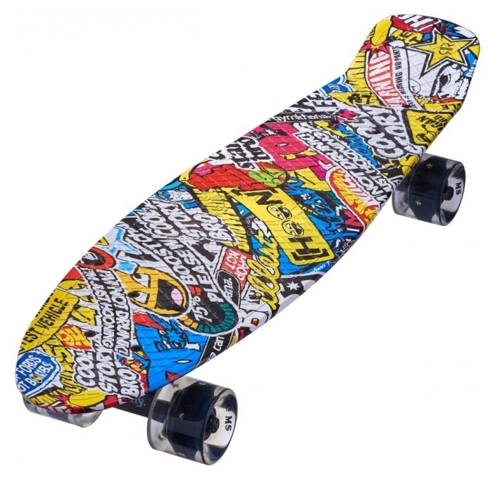 Penny Maraton Longboard 27, Вогонь та Лід (Розовый), укр, укр