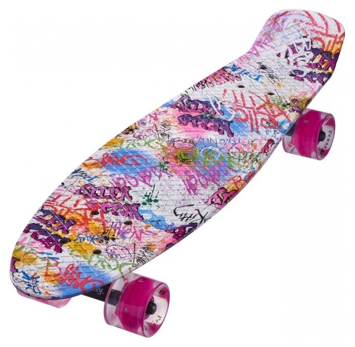 Penny Maraton Longboard 27, Вогонь та Лід (Розовый), укр, укр