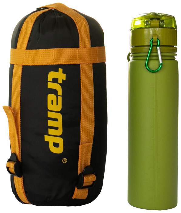 Спальный мешок Tramp Windy Light кокон левый yellow/grey 220/80-55 UTRS-055