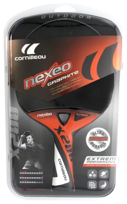 Ракетка для настільного тенісу Cornilleau NEXEO X200 OUTDOOR, чорна