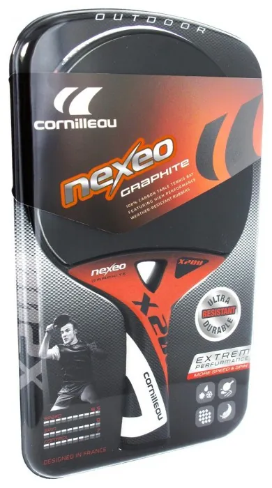 Ракетка для настільного тенісу Cornilleau NEXEO X200 OUTDOOR, чорна