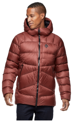Мужской зимний пуховик парка Black Diamond M Vision Down Parka, Dark Crimson, M